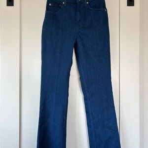 Zara Dark Blue Bootcut Cropped Jeans